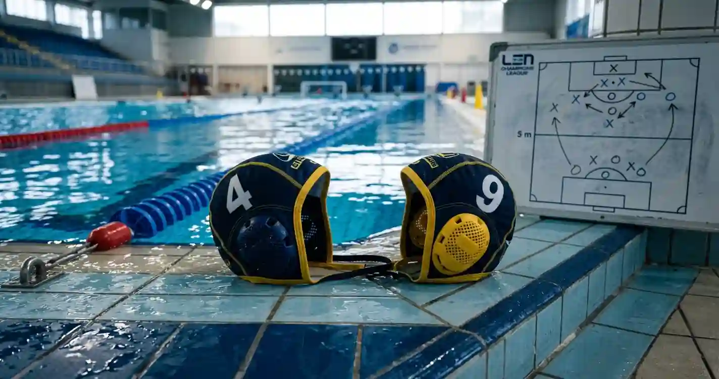 Calotte da pallanuoto e schema tattico della LEN Champions League